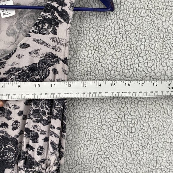 H&M Black and Cream Floral Midi Dress - Picture 2 of 9